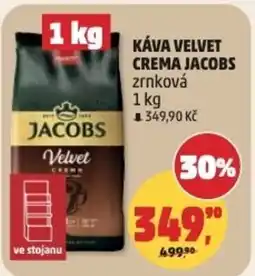 Penny Market Káva velvet crema jacobs zrnková nabídka