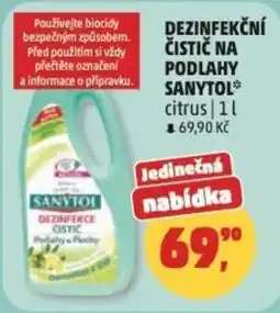 Penny Market Dezinfekční čistič na podlahy SANYTOL citrus nabídka