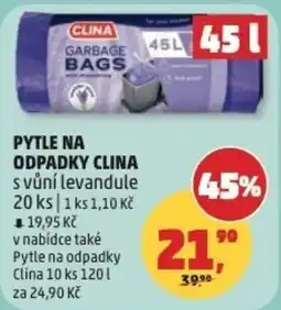 Penny Market Pytle na odpadky CLINA s vůní levandule nabídka