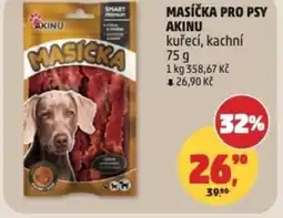 Penny Market Masíčka pro psy AKINU kuřecí, kachní nabídka