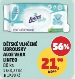 Penny Market Dětské vlhčené ubrousky aloe vera LINTEO nabídka
