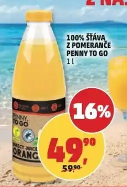 Penny Market 100% šťáva z pomeranče PENNY TO GO nabídka