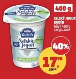 Penny Market Selsky jogurt KUNIN bily nabídka
