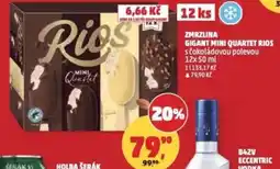 Penny Market Zmrzlina gigant mini quartet RIOS s čokoládovou polevou nabídka
