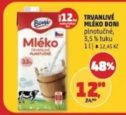 Penny Market Trvanlive mléko BONI plnotučné, 3,5% tuku nabídka
