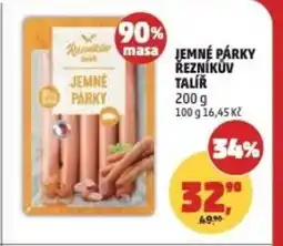 Penny Market Jemné párky řezníkův talíř nabídka