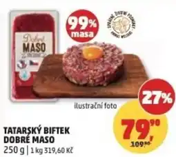 Penny Market Tatarský biftek dobré maso nabídka