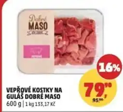 Penny Market Vepřové kostky na guláš dobré maso nabídka