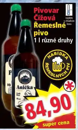 Norma Pivovar Čížová Řemeslné pivo nabídka
