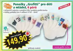 Norma Ponožky „Grafitti“ pro děti a mládež, 6 párů nabídka
