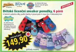 Norma Dětské licenční sneaker ponožky, 6 párů nabídka
