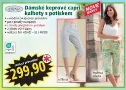Norma Dámské keprové capri kalhoty s potiskem nabídka