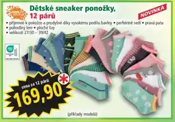 Norma Dětské sneaker ponožky, 12 párů nabídka