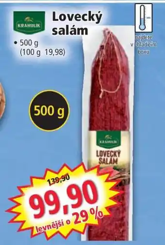 Norma Lovecký salám nabídka