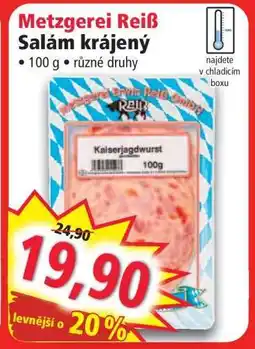 Norma Metzgerei Reiß Salám krájený nabídka