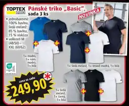 Norma Pánské triko „Basic“, sada 3 ks nabídka