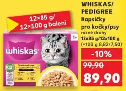 Kaufland WHISKAS/ PEDIGREE Kapsičky pro kočky/psy nabídka