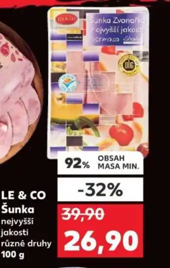 Kaufland LE & CO Šunka nabídka