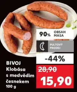 Kaufland BIVOJ Klobása s medvědím česnekem nabídka