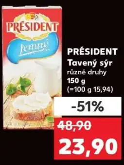 Kaufland PRÉSIDENT Tavený sýr nabídka