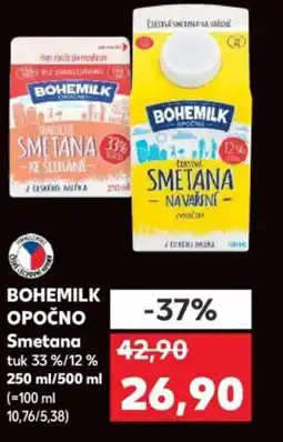 Kaufland BOHEMILK OPOČNO Smetana nabídka