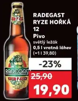 Kaufland RADEGAST RYZE HOŘKÁ 12 Pivo nabídka
