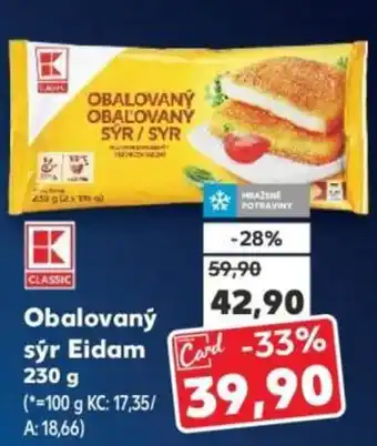 Kaufland Obalovaný sýr Eidam nabídka