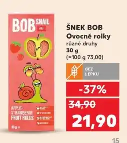 Kaufland ŠNEK BOB Ovocné rolky nabídka