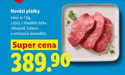 Lidl Hovězí plátky, cena za nabídka