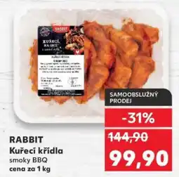 Kaufland Rabbit kuřecí křídla smoky bbq nabídka