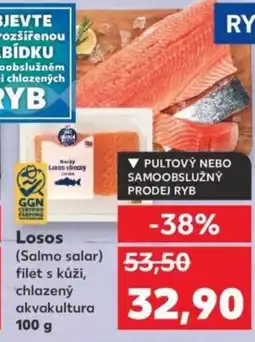 Kaufland Losos (Salmo salar) filet s kůží, chlazený akvakultura nabídka