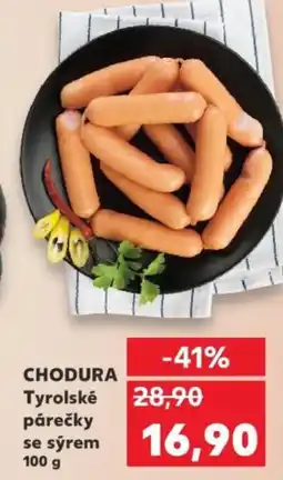 Kaufland Chodura tyrolské párečky se sýrem nabídka