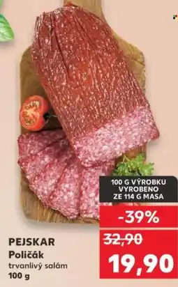 Kaufland Pejskar poličák trvanlivý salám nabídka