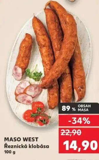 Kaufland Maso west řeznická klobása nabídka