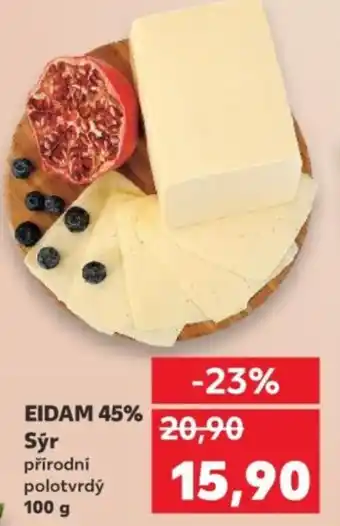 Kaufland Eidam 45% sýr přírodní polotvrdý nabídka