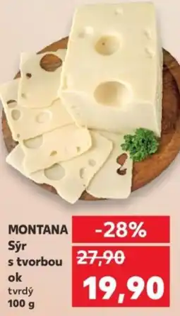 Kaufland Montana sýr s tvorbou ok tvrdý nabídka