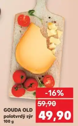 Kaufland Gouda old polotvrdý sýr nabídka