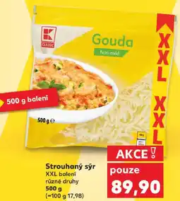 Kaufland Strouhaný sýr XXL balení nabídka