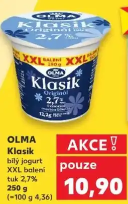 Kaufland OLMA Klasik bílý jogurt XXL balení tuk 2,7% nabídka