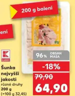 Kaufland Šunka nejvyšší jakosti nabídka