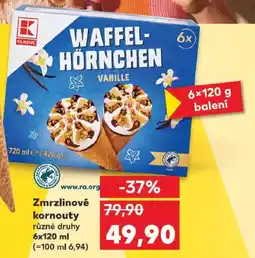 Kaufland Zmrzlinové kornouty nabídka