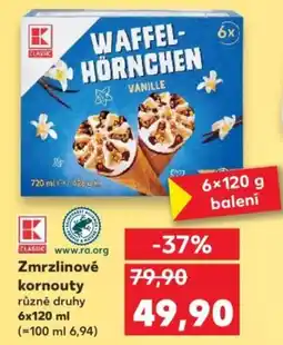 Kaufland Zmrzlinové kornouty nabídka