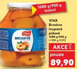 Kaufland VIVA Broskve loupané půlené nabídka