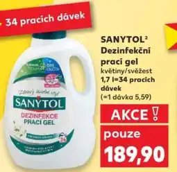 Kaufland SANYTOL Dezinfekční prací gel nabídka