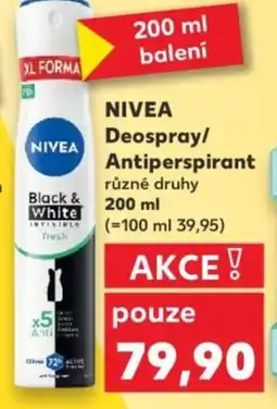 Kaufland NIVEA Deospray/ Antiperspirant nabídka