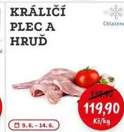 RABBIT řeznictví KRÁLIČÍ PLEC A HRUĎ Chlazene nabídka