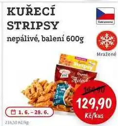 RABBIT řeznictví KUŘECÍ STRIPSY nepálivé, balení nabídka
