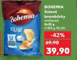 Kaufland BOHEMIA Solené brambůrky nabídka