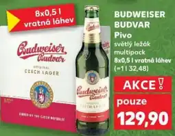 Kaufland BUDWEISER BUDVAR Pivo nabídka