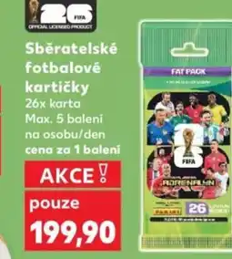 Kaufland Sběratelské fotbalové kartičky nabídka
